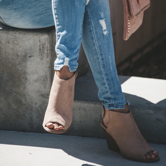 Haute Ellie Shoes - OLYMPIA- Peep Toe Bootie